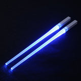 Creative 1 Pair LED Lightsaber Chopsticks Light Up Durable Lightweight Kitchen Dinning Room Party Portable Food Safe Tableware