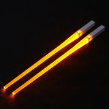 Creative 1 Pair LED Lightsaber Chopsticks Light Up Durable Lightweight Kitchen Dinning Room Party Portable Food Safe Tableware