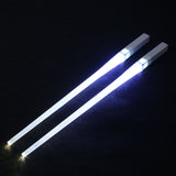 Creative 1 Pair LED Lightsaber Chopsticks Light Up Durable Lightweight Kitchen Dinning Room Party Portable Food Safe Tableware