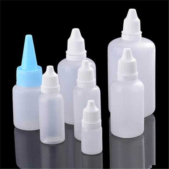 5ml/15ml/20ml/30ml/50ml/100ml Eye Drop Bottle Liquid Plastic Drip Bottles Travel Lotion Jar Squeezable Eye Dropper Container