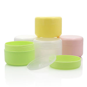 1/10PCS/lot Refillable Bottles Plastic Empty Makeup Jar Pots Travel Face Cream Lotion Cosmetic Container 5 Colors 10g