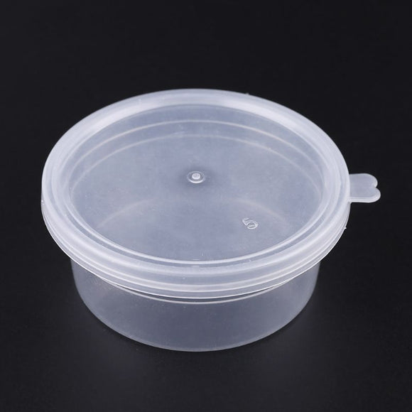 15g Empty Plastic Container with Lid For Slime Foam Ball Storage Pot Light Clay Organizer Packing Bottle Nail Box Jar Kids Craft