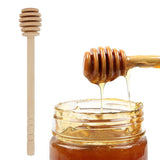 Mini Wooden Honey Spoon Honey Wooden Stir Bar for Honey Jar Supplies Eco-Friendly Long Handle Mixing Stick Dessert Tools