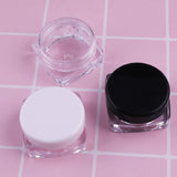 10Pcs 5ml Mini Cosmetic Portable Empty Cream Jar Pot Eyeshadow Makeup Cosmetic Container Plastic Bottle Black Beauty Health