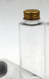 New 100ml Plastic Travel Empty Jars Perfume Bottle Liquid Container Aluminum Cap Silver/Gold