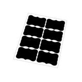 8pcs Self-Adhesive Chalkboard Stickers Black Square Glass Spice Jars Label Chalkboard Label Reusable Blackboard Stickers