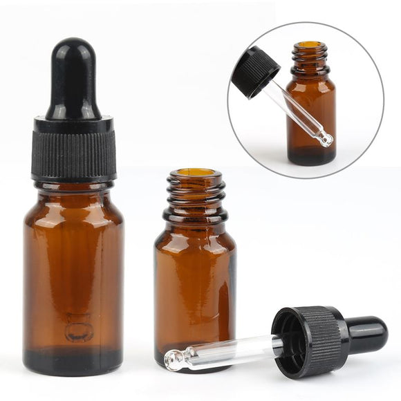 10ml Amber Glass Liquid Reagent Pipette Bottle Eye Dropper Drop Aromatherapy Storage Jar Bottles Liquid Pipette Bottle