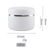 Empty Plastic  Makeup Jar Pot Refillable Sample bottles Travel Face Cream Lotion Cosmetic Container White20/30/50/100/150ML