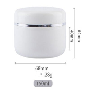 Empty Plastic  Makeup Jar Pot Refillable Sample bottles Travel Face Cream Lotion Cosmetic Container White20/30/50/100/150ML