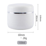 Empty Plastic  Makeup Jar Pot Refillable Sample bottles Travel Face Cream Lotion Cosmetic Container White20/30/50/100/150ML