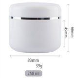 Empty Plastic  Makeup Jar Pot Refillable Sample bottles Travel Face Cream Lotion Cosmetic Container White20/30/50/100/150ML