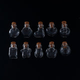 2.4cm 10 Shapes Mini Glass Bottles Key Chain Pendants Small Wishing Bottles With Cork Vial Arts Jars For Bracelets Gifts