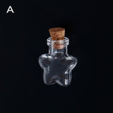 2.4cm 10 Shapes Mini Glass Bottles Key Chain Pendants Small Wishing Bottles With Cork Vial Arts Jars For Bracelets Gifts