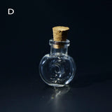 2.4cm 10 Shapes Mini Glass Bottles Key Chain Pendants Small Wishing Bottles With Cork Vial Arts Jars For Bracelets Gifts