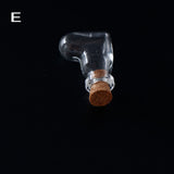 2.4cm 10 Shapes Mini Glass Bottles Key Chain Pendants Small Wishing Bottles With Cork Vial Arts Jars For Bracelets Gifts