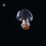 2.4cm 10 Shapes Mini Glass Bottles Key Chain Pendants Small Wishing Bottles With Cork Vial Arts Jars For Bracelets Gifts