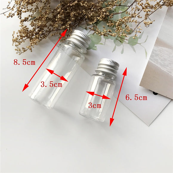 10/20ML Portable Empty Jar Cosmetic Containers Glass Sample Bottle With Aluminium Cap Small Shampoo Makeup Refillable Bottles