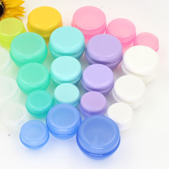 New Arrival Radom Colors Mini Empty Jar Pots Cosmetic Makeup Inner Lid Face Cream Lip Balm Container  with 5g, 10g, 20g