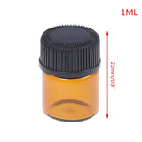 1 /2/3/5ml Amber Mini Empty Squeeze Jar Multifunctional Makeup Container Bottle Glass Travel Empty Save Space