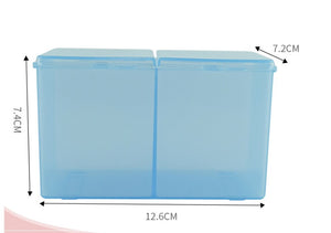 Makeup Cotton Pad /Swabs Storage Holder Double Layers Box Transparent Case Cosmetic Container Jewelry Organizer and Candy Jars