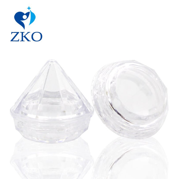 5g diamond plastic jar mini  for skin care packaging empty cosmetic containers