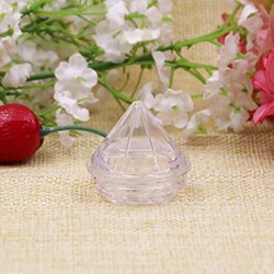 5g diamond plastic jar mini  for skin care packaging empty cosmetic containers