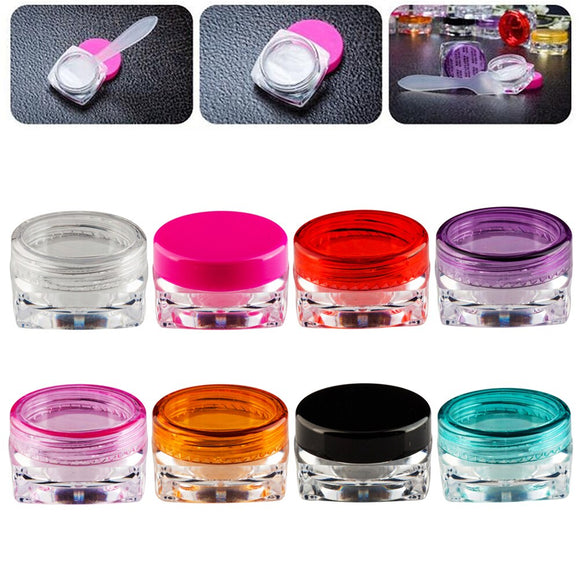 One Piece Portable Cosmetic Sample Containers 3/5g Plastic Cream Pot Jars