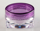 One Piece Portable Cosmetic Sample Containers 3/5g Plastic Cream Pot Jars