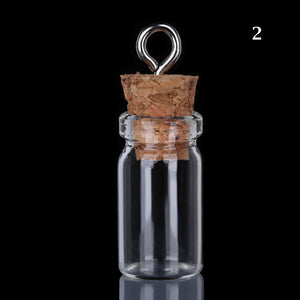 10 styles 5PCs/pack Small Bottle Glass Jars Decoration DIY Containers Mini Cheap Message Vials Ornaments Cork Stopper Mason Jar