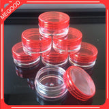 10PCS Cosmetics Jar Box Makeup Cream Nail Art Cosmetic Bead Storage Pot Container Round Bottle Portable Plastic Transparent Case