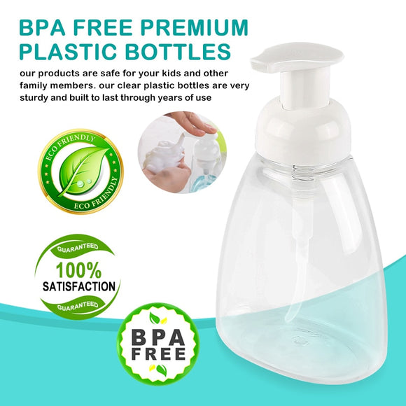 30/60/100/300ml Liquid Soap Foam Refillable Bottles Foaming Bottle Jar PET Travel Clear Squeezed Hand Sanitizer Dispenser Bottle