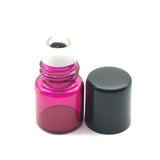 1pcs Empty Perfume Sample 1ml 2ml 3ml 5ml 10ml Roll Glass Bottle Essential Oil Rose-red Roll-On Bottle