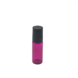 1pcs Empty Perfume Sample 1ml 2ml 3ml 5ml 10ml Roll Glass Bottle Essential Oil Rose-red Roll-On Bottle