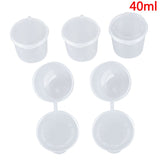 5pcs/lot 25/40/50/80ml Round Storage Container with Lids Slime Mud Clay Storage Box Candy Gift Organizer Jar