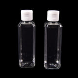 Hot 1/2pcs 100ml Clear Flip Empty Bottles Cap Refillable Bottle Transparent Makeup Liquid Cosmetic Jar Small Simple Container