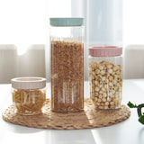 Kitchen Transparent Food Storage Container With Lids Durable Seal Pot Cereal Grain Bean Rice Sealed Plastic Milk Powder Jar