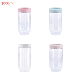 Kitchen Transparent Food Storage Container With Lids Durable Seal Pot Cereal Grain Bean Rice Sealed Plastic Milk Powder Jar