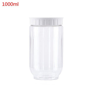 Kitchen Transparent Food Storage Container With Lids Sealing Pot Cereal Grain Bean Rice Sealed Plastic Milk Powder Jar