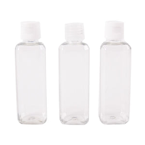 Clear Flip Top Cap 100ml Refillable Bottle Transparent Small Simple Empty Bottles Container Makeup Liquid Cosmetic Jar 1pcs