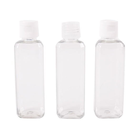 Clear Flip Top Cap 100ml Refillable Bottle Transparent Small Simple Empty Bottles Container Makeup Liquid Cosmetic Jar 1pcs