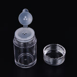 10g Plastic Empty Loose Powder Pot With Sieve Cosmetic Makeup Jar Container Handheld Portable Sifter With Clear Cap