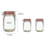 Reusable Mason Jar Bottles Bags Nuts Candy Cookies Bag Seal Fresh Food Storage Bag Snacks Zipper Sealed Kitchen Organizer