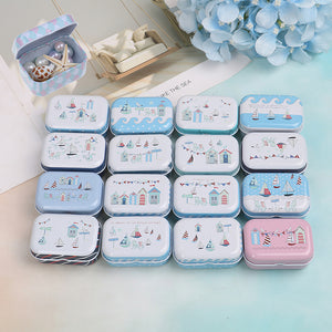 7style Colorful Mini Tin Pill Case Box Metal Packing Tin Jar Boxes Small Medicine Case Cans Coin Headphones Nail Travel Pill Box