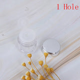 5ml Plastic Empty Loose Powder Pot With Sieve Cosmetic Makeup Jar Container Handheld Portable Sifter With Black Cap