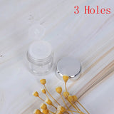 5ml Plastic Empty Loose Powder Pot With Sieve Cosmetic Makeup Jar Container Handheld Portable Sifter With Black Cap