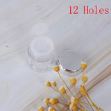 5ml Plastic Empty Loose Powder Pot With Sieve Cosmetic Makeup Jar Container Handheld Portable Sifter With Black Cap