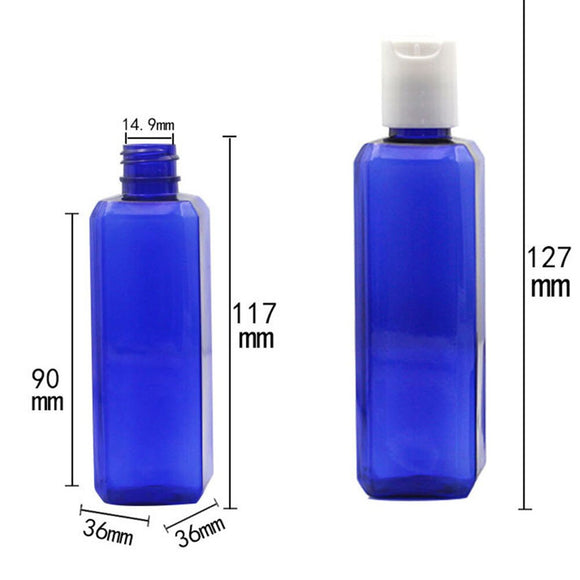 100ml Flip Top Cap Refillable Bottle Transparent Small Simple Empty Bottles Container Makeup Liquid Cosmetic Jar