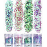 4 Jars Holographic Effect Nail Glitter Set For UV Gel Polish 10ml Fine Glitter Sparkles Acrylic Nail Art Glitter Manicure Dust