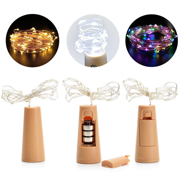 20LEDs/15LEDs Wine Jar Bottle Lights Cork Battery Powered Starry DIY Christmas String Lights For Party Halloween Wedding