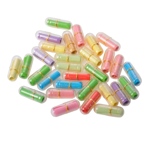 30-120Pcs/Pack PVC Message In A Bottle Capsule Letter Cute Love Pill Full Clear Mini Wish Bottle With Paper Scrip Storage 20x6mm